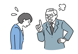 come down onのイラスト